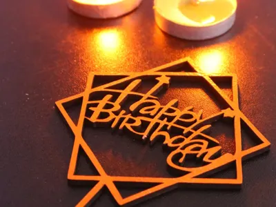 Cake Topper - Happy Birthday