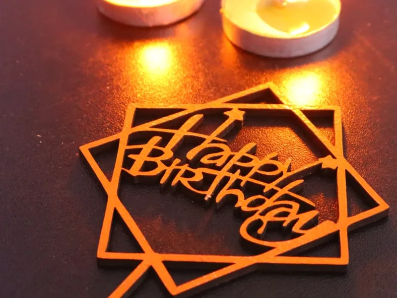 Cake Topper - Happy Birthday