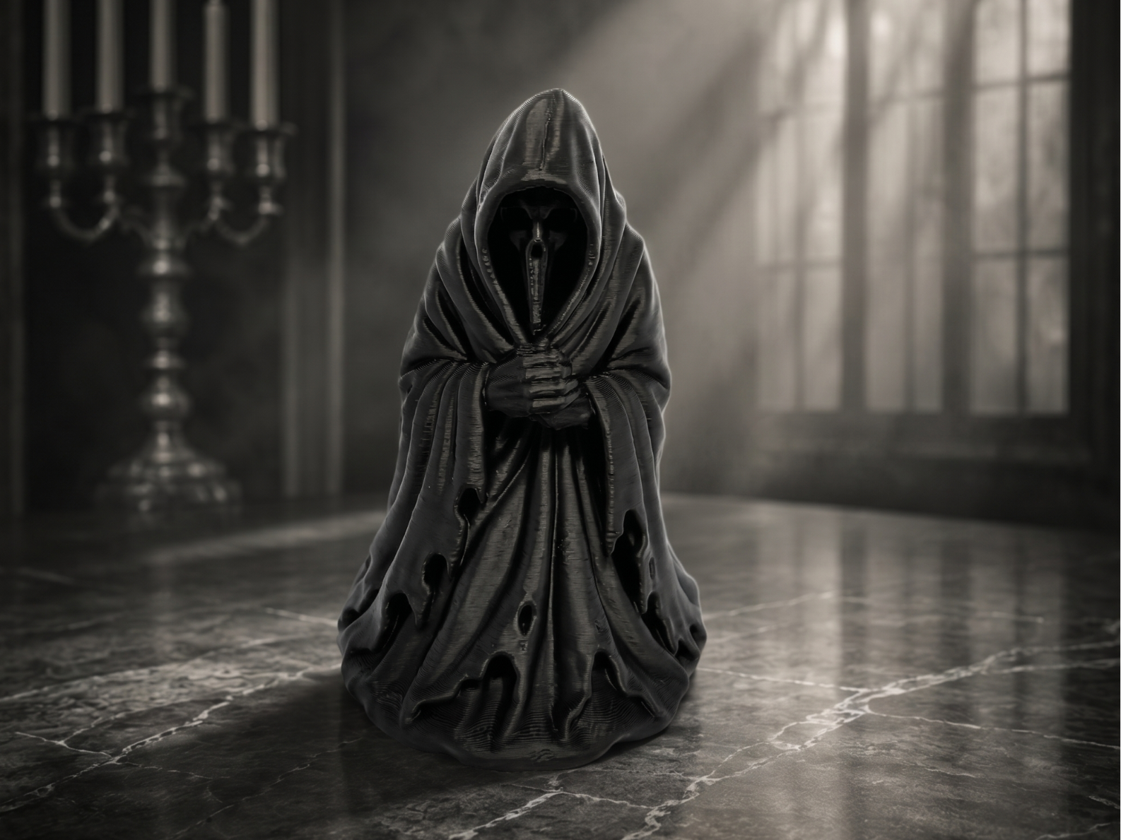 Hooded Plague Doctor Figurine-Gothic Plague Doctor