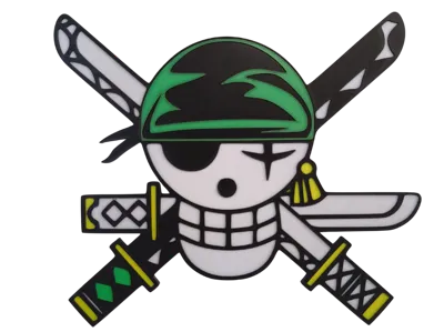 jolly roger roronoa zoro with magnet