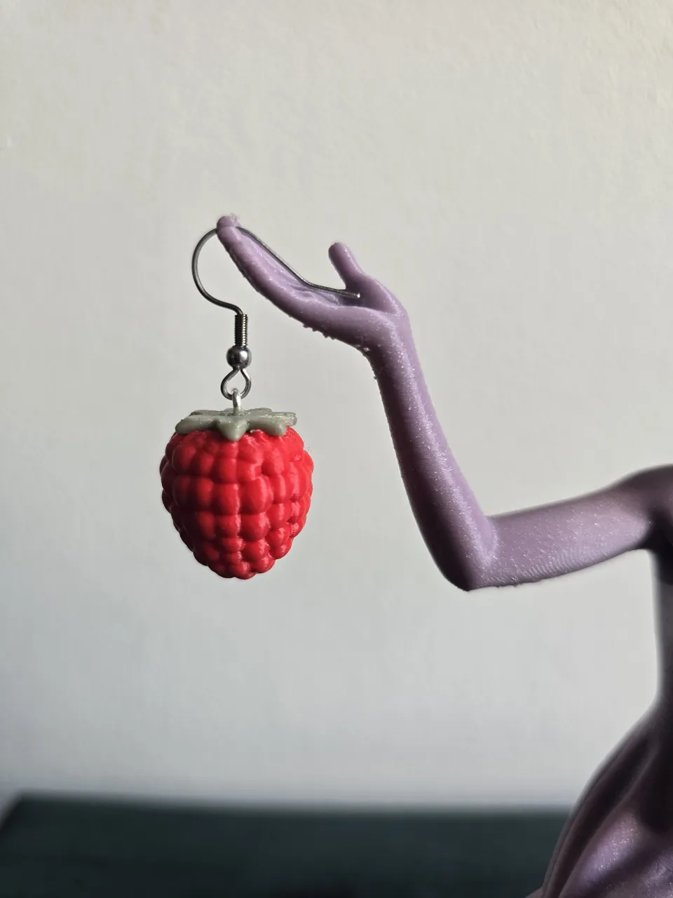 Raspberry Earrings - Fruit Cute Printable Jewelry view 2