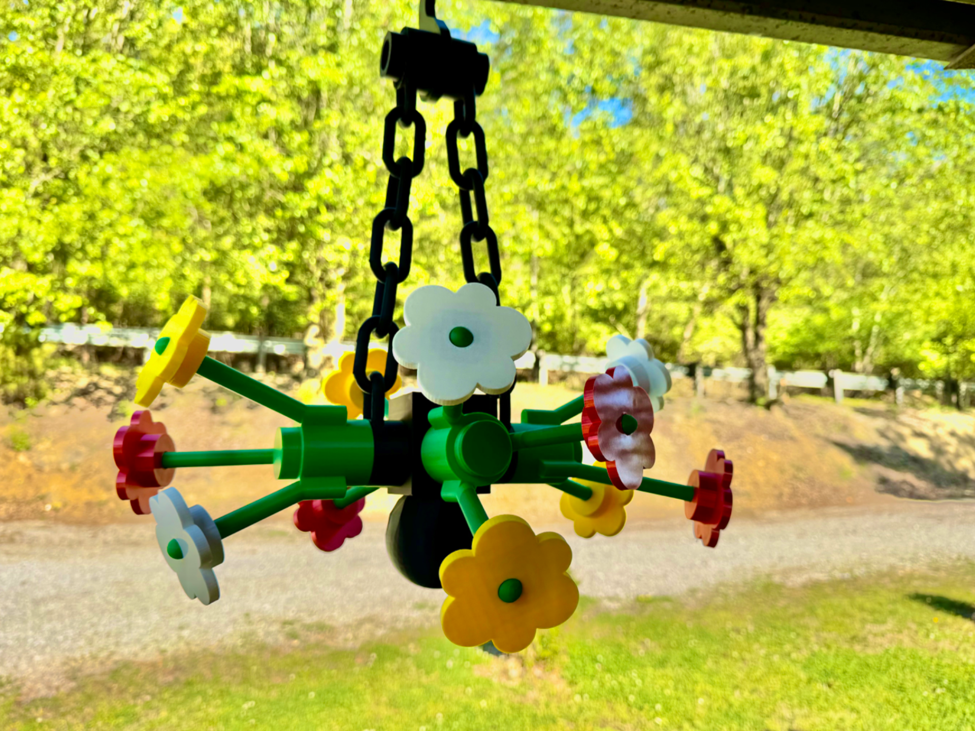 Large Brick Style Hanging Flowers