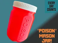 Bocal Mason gravé 'Poison' — photo 1