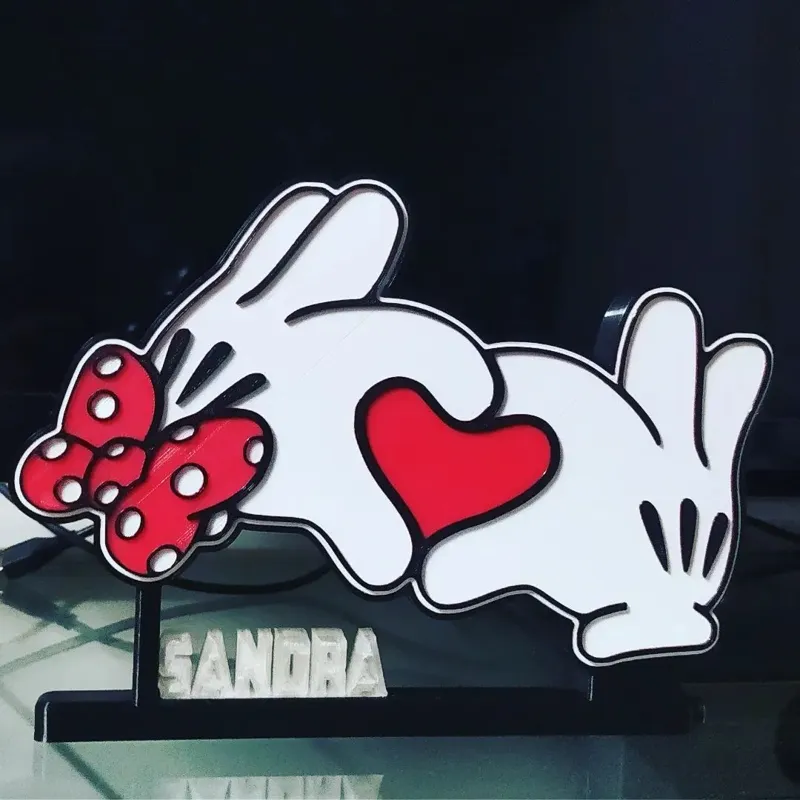 LAMPARA MICKEY MOUSE & MINNIE MOUSE (LOVE)