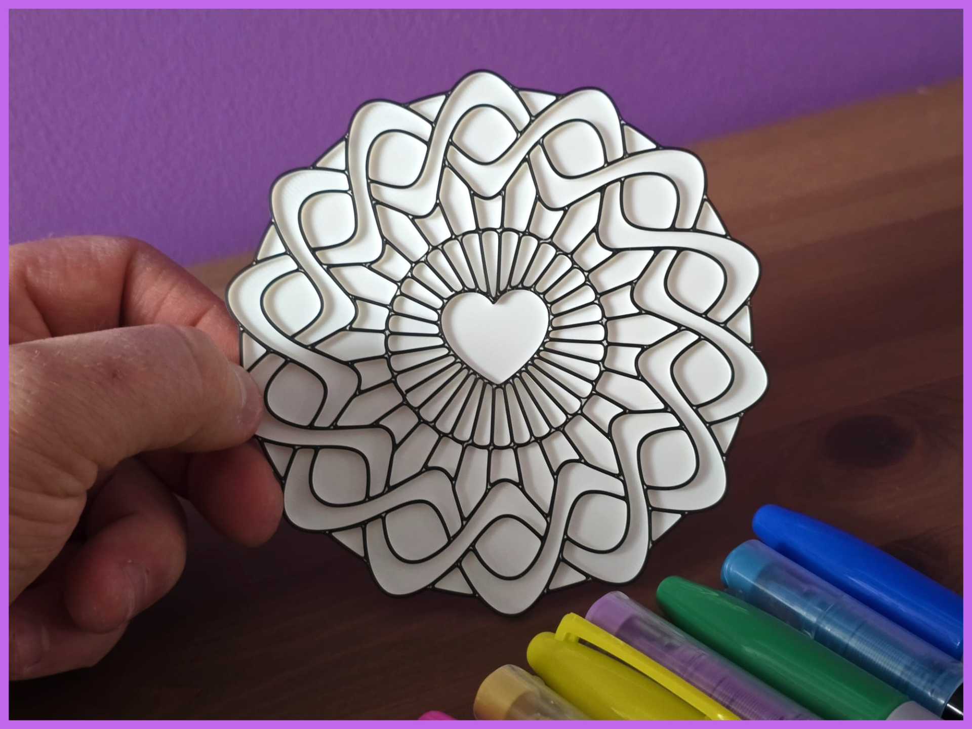 Mandala Coloring Craft Heart Love