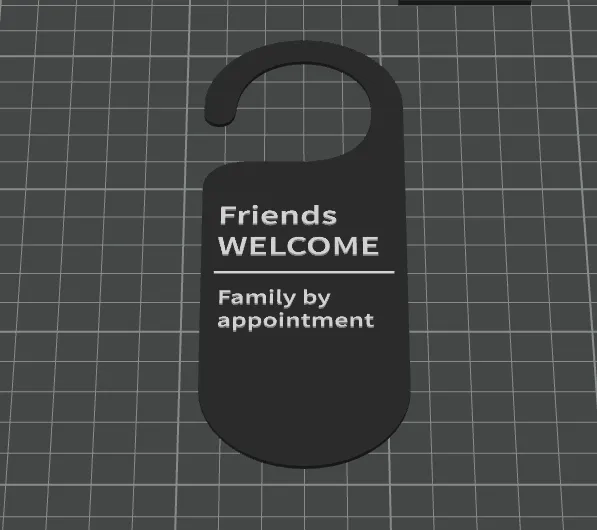 Friends and family door hanger
