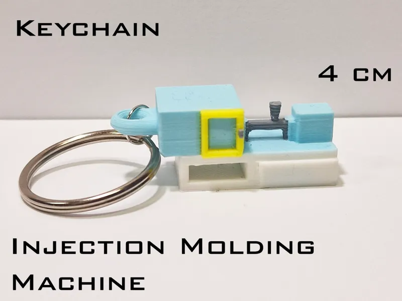 Injection molding machine keychain
