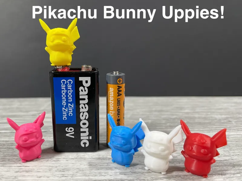 Tiny Pikachu Bunny Uppies– Fast Print 