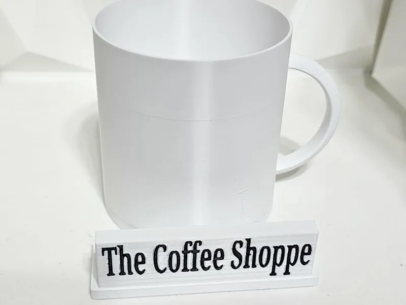 Coffee Cup Business Card Holder Customizable Name 