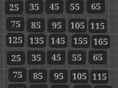 Weight Labels for Inspire FTX Functional Trainer