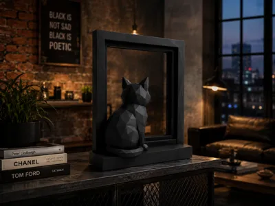 Midnight Window Cat