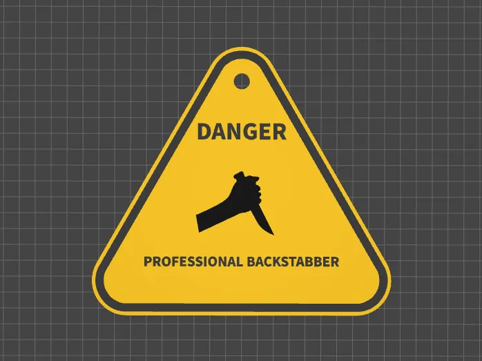 Keychain "Professional Backstabber"