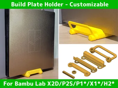X2D/P2S Build Plate Holder - Customizable
