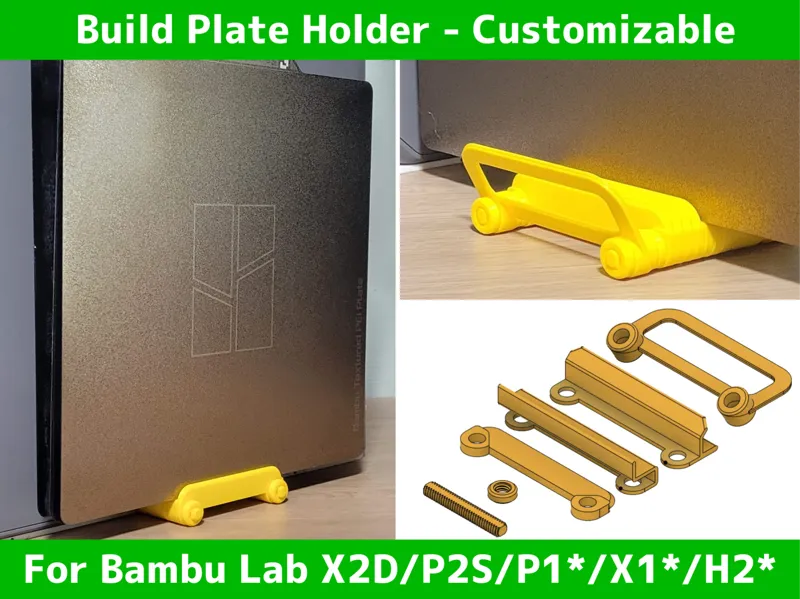X2D/P2S Build Plate Holder - Customizable