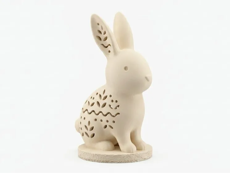 Elegant Filigree Easter Bunny Decor