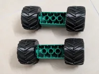 Axle PLA - Wheels TPU - A1 mini - 4 Wheels at once