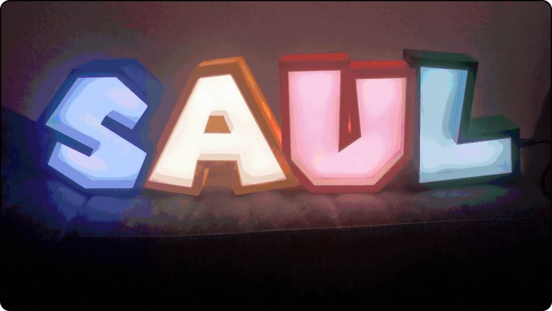 Cartel Luminoso Saul