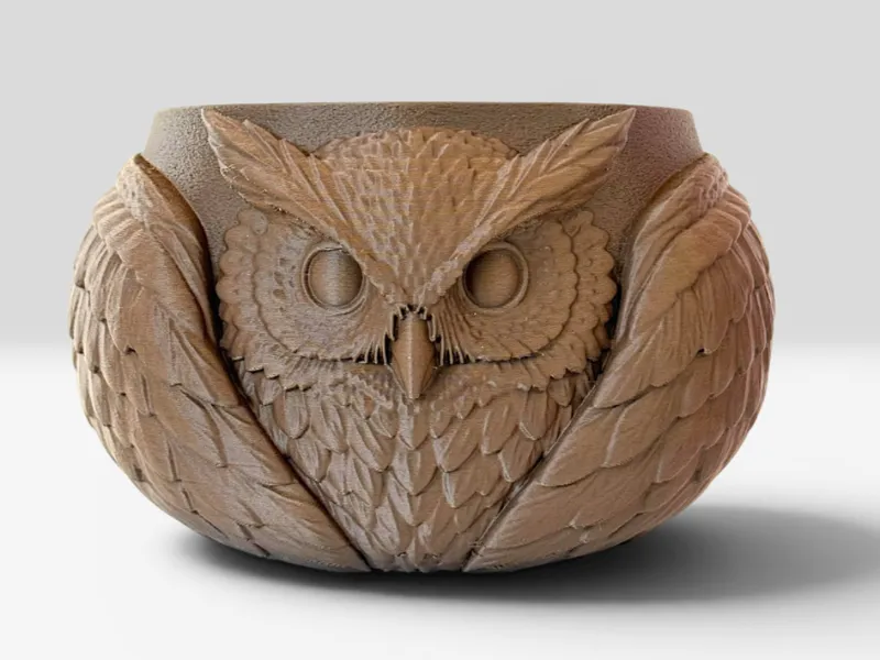 Vaso Gufo realistico