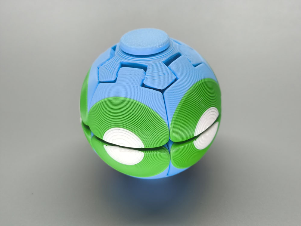 Miniatura 2 do modelo 3D 按压旋转球 (无需轴承，简单组装，两种尺寸)