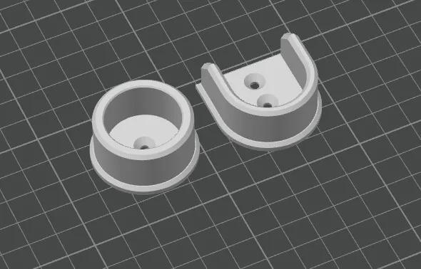 Closet rod mounts