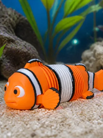 Modelo para impresión 3D: Spiral Flexi Nemo - Playful Clownfish Toy — vista de referencia 2