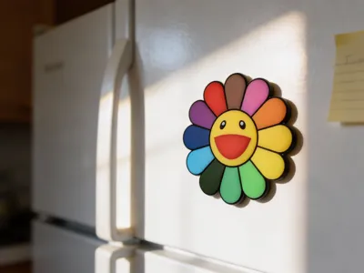 Colorful Sunflower Refrigerator Magnet