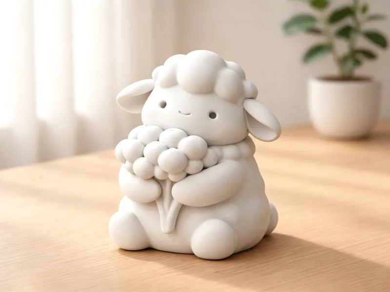 小羊捧花