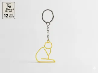 Scottish Fold Cat Keychain - Ultra Fast (12 min)