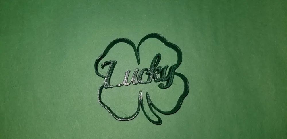 'Lucky' Four-Leaf Clover Sign by ThereIsMilk - MakerWorld