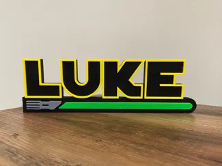 Luke - Star Wars Inspired Name Sign Birthday Decor