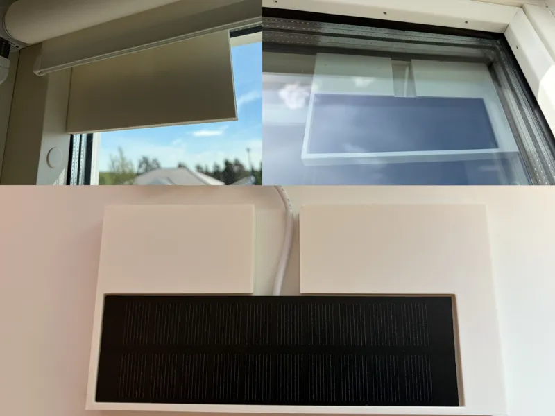 Solar Panel Window Mount for Blinds & Devices