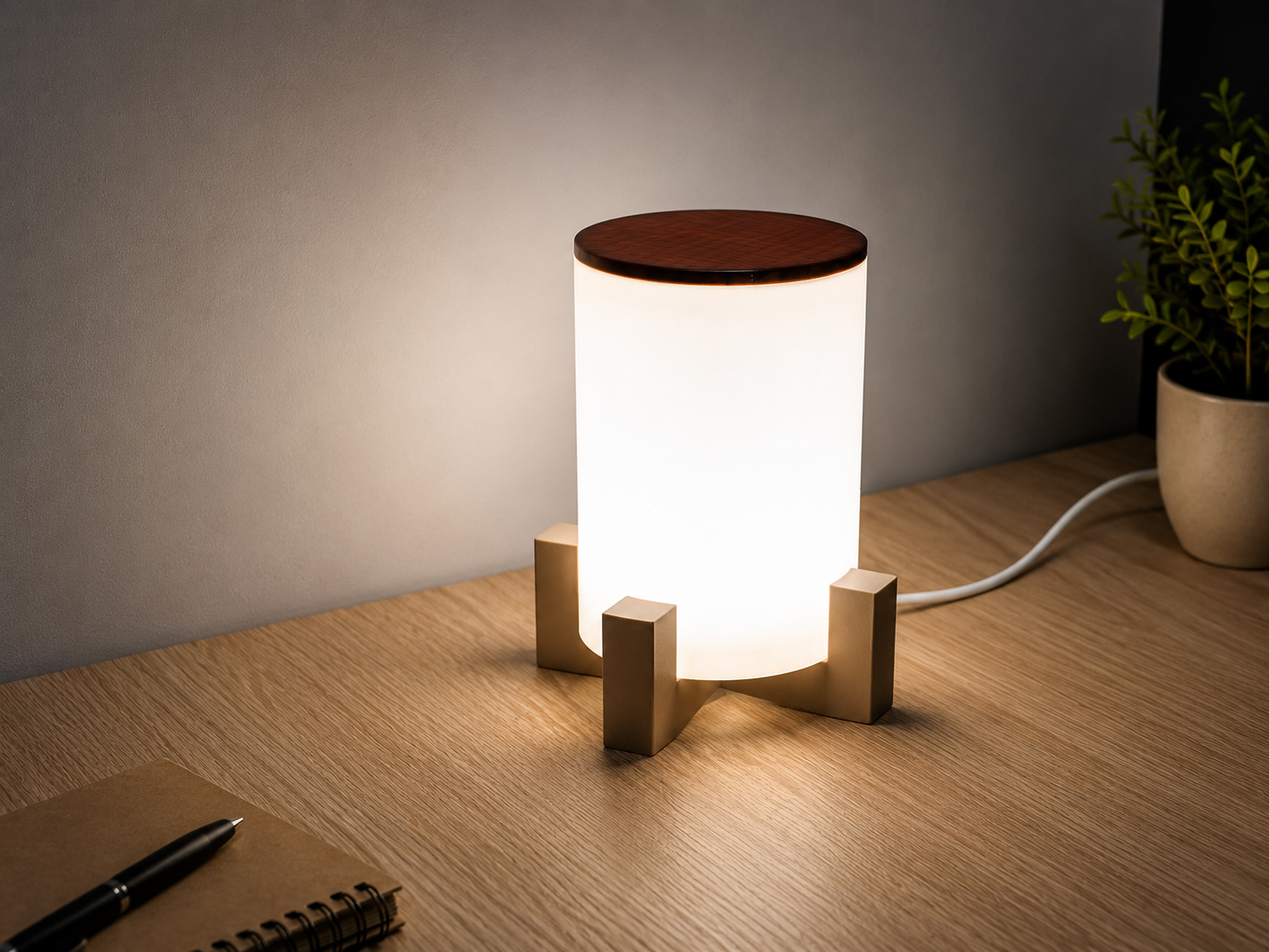 Minimal Cylindrical Desk Lamp for Bambu Lab MH001