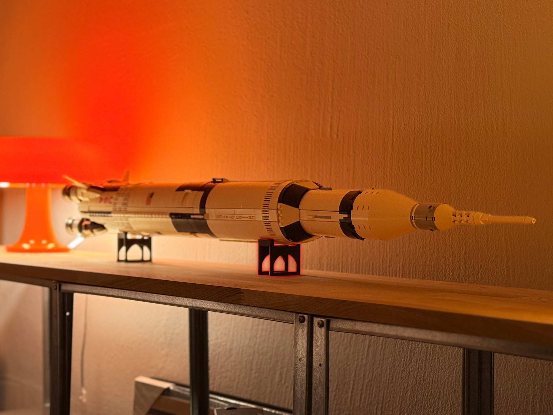 Brick Saturn V Horizontal Stand (40cm