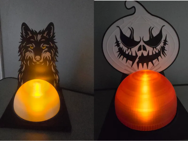 Domed Tealight lanturn with changable back plate