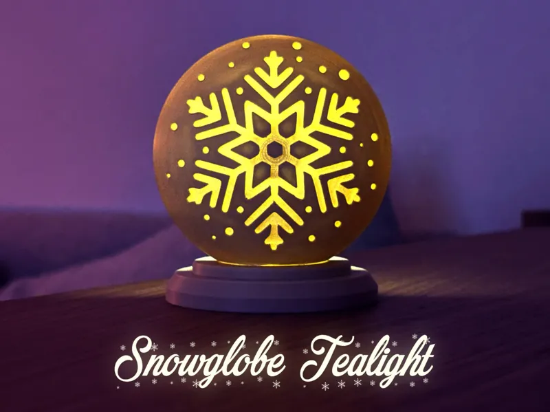 Snowglobe Tealight – Snowflake
