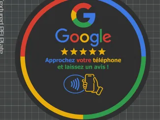 PLAQUE AVIS GOOGLE NFC