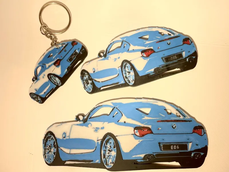 BMW Z4 E86 M Coupe keychain 4 color AMS