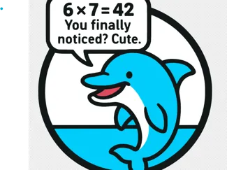 67 ≠ 42 – Hitchhikers Guide Dolphin Ornament