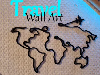 Travel World Plane Map Wall Art Decoration