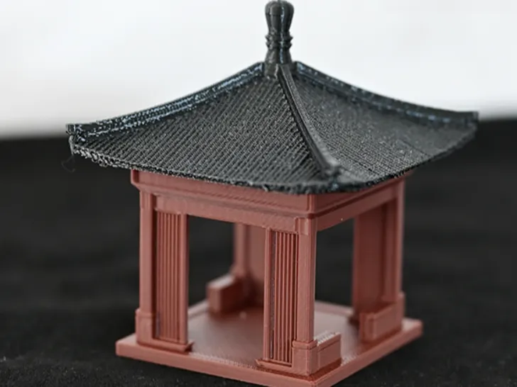 古风四角攒尖凉亭-chinese ancient architecture