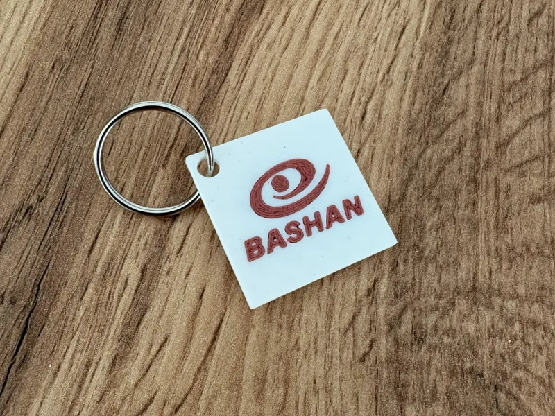 Bashan Quad Keychain – 3D Printed Logo Key Tag