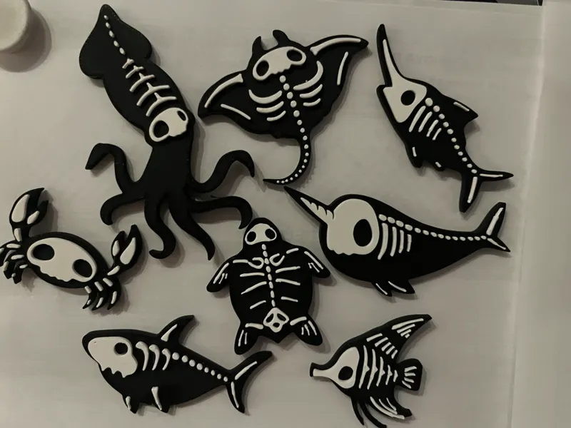 Cute animal skeletons magnets 6
