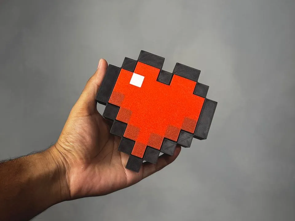 Large Minecraft Heart Key Clicker - Free 3D Print Model - MakerWorld
