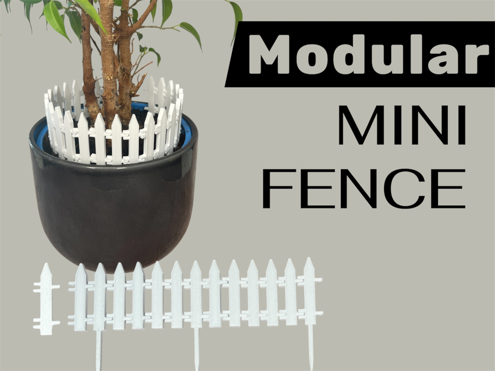 Flexibler Modularer Mini Zaun für Pflanzen