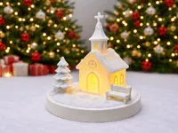 Église en pain d'épices lumineuse de Noël — photo 1