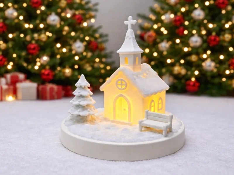Gingerbread Church –LED Tealight Holiday Miniature