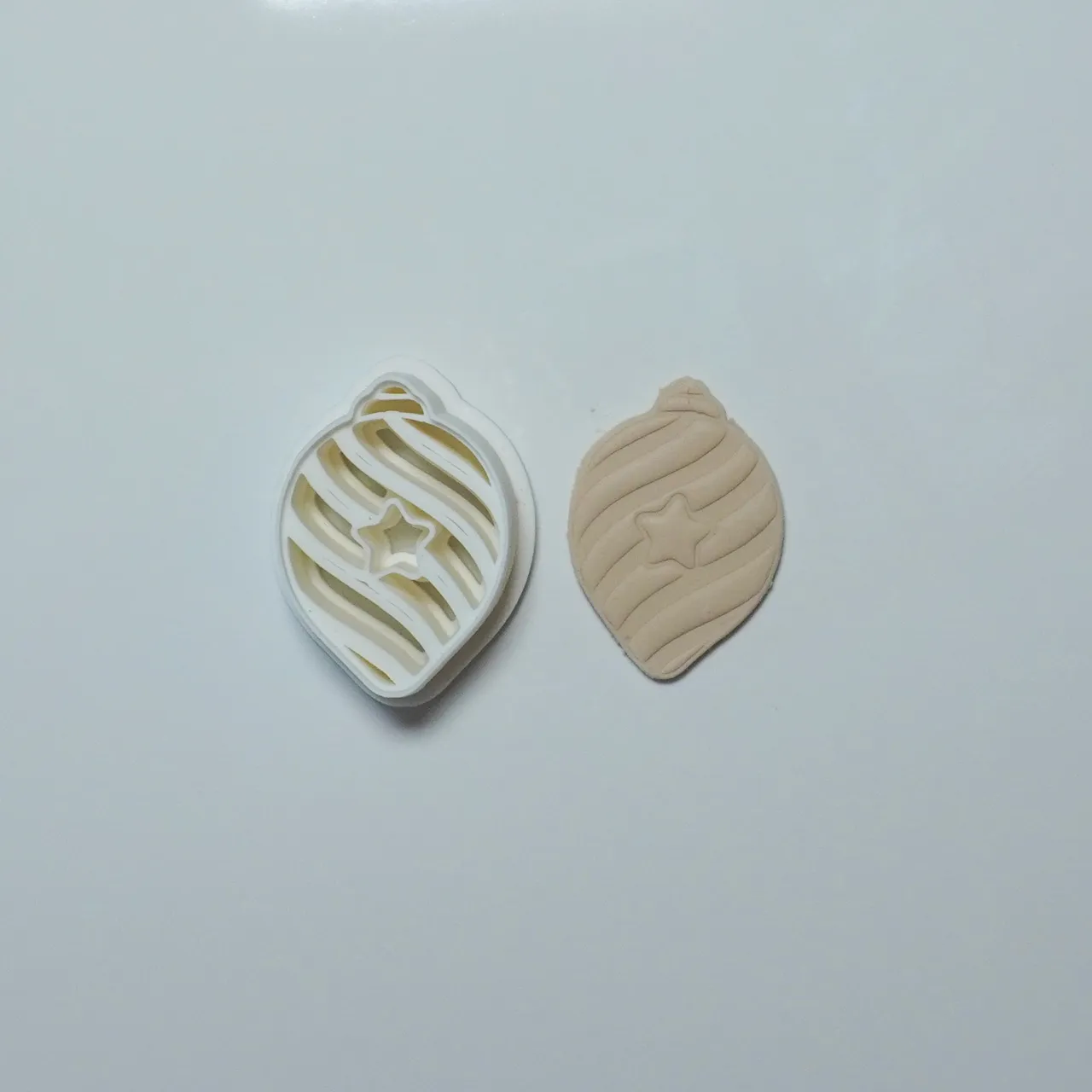 Christmas Bauble Polymer Clay Cutter Earrings view 3