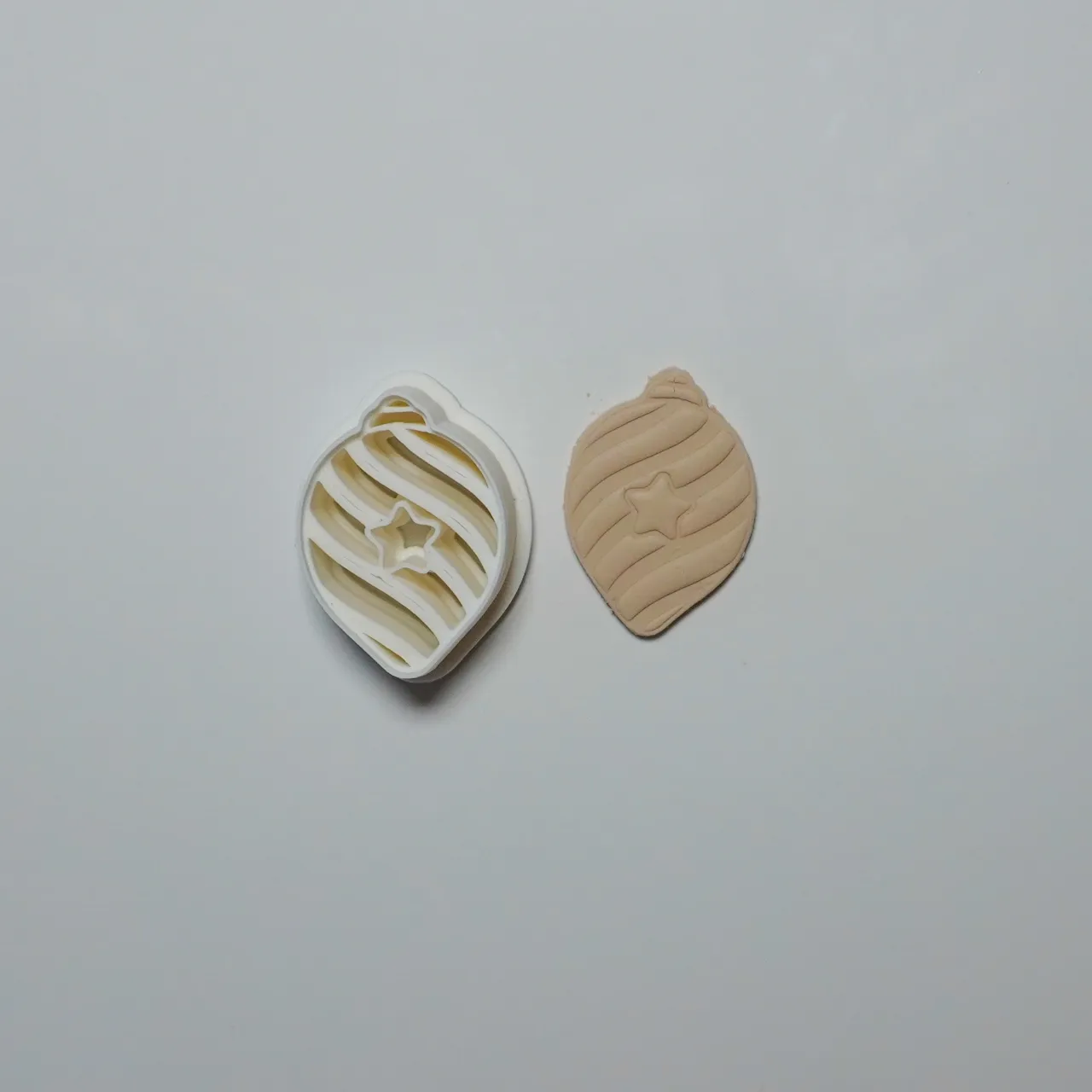 Christmas Bauble Polymer Clay Cutter Earrings view 2