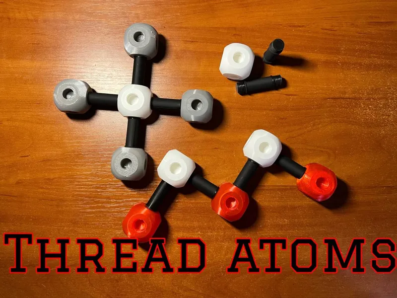 Thread atoms/molecules