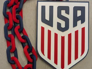 USMNT USA United States Oversized Pendant Necklace